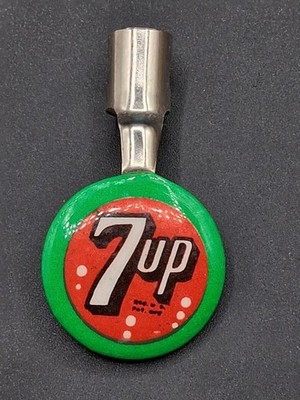 Vintage 1970's 7-Up Metal Pencil Topper With Clip NOS 