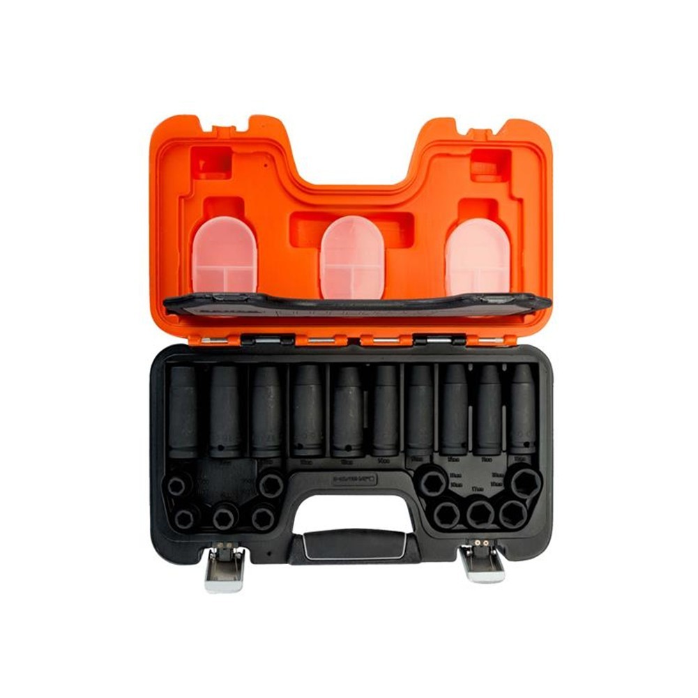 Bahco Metric Impact Socket Set 1/2in Drive 20 Piece Deep And Standard DDS20