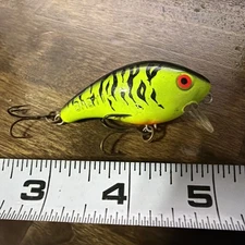 Mann’s Manns 1- Baby 1 Minus 3/8oz Chartreuse Tiger Black Double Stamp Lure P04