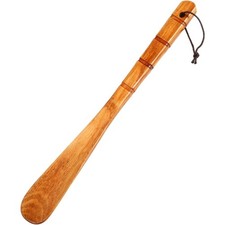 Long Handle Wooden Shoe Horn for Men and Women - 13 Inch Durable Shoe Helper