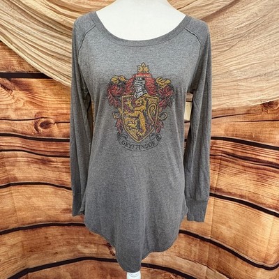 Harry Potter Wizarding World Womens Gryffindor Shield Jewel Jersey Tee Size S