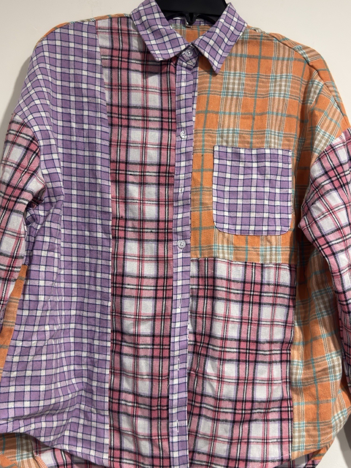 Better Be Women’s Patchwork Plaid Button-Down Shi… - image 4