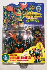 1996 Playmates Teenage Mutant Ninja Turtles Muta Force Michaelangelo MOC. Nice!