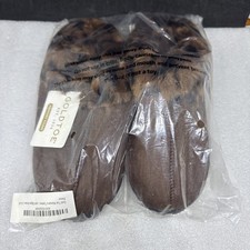 Gold Toe Women's Slippers - Faux Fur Lined Soft Slipper Slip On Sz. L 9 
