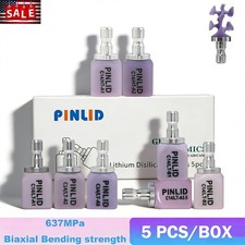 US C14 Dental Emax Glass Ceramic Lithium Dislicate Blocks Cerec CAD CAM 5Pcs/Box