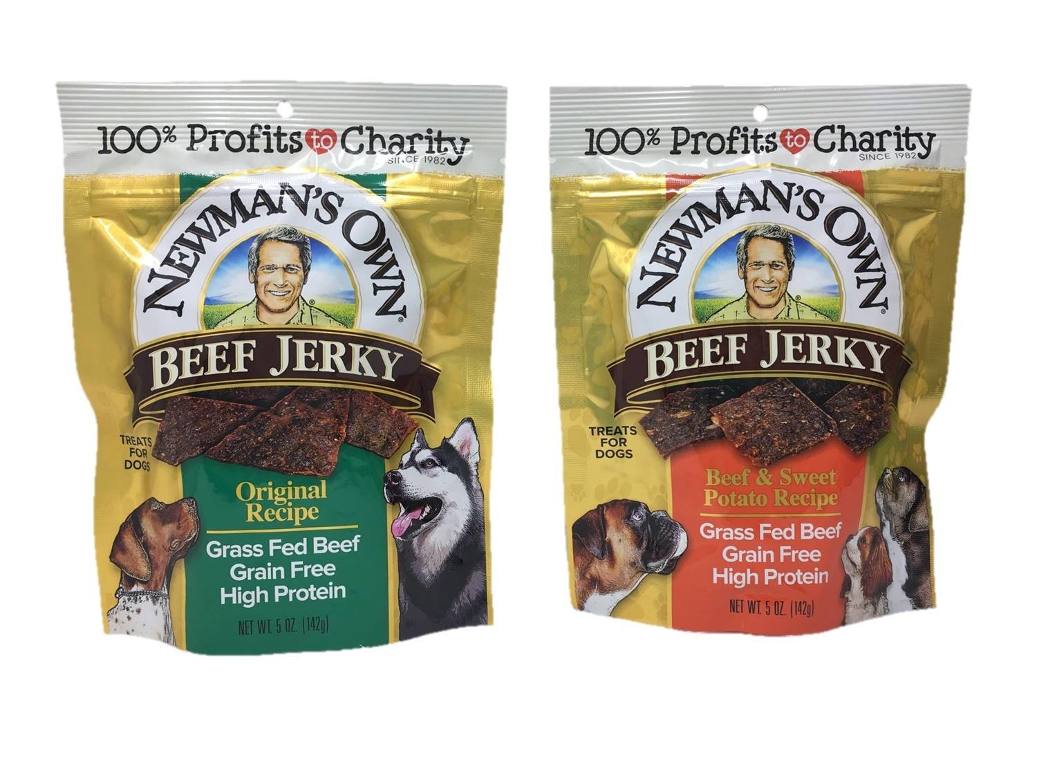 Newman's Own Beef Jerky Dog Treats - 2-Pack Original & Beef 