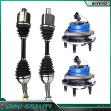 4 x Front Wheel Hub Bearing+CV Axle Shaft For Buick Allure Pontiac Montana