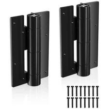 Aluminum Self Closing Gate Hinges Black Heavy Duty Adjustable 5.75 Inch
