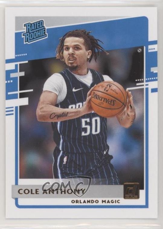 2020-21 Panini Donruss Rated Rookies Cole Anthony #208 Rookie RC 09x3