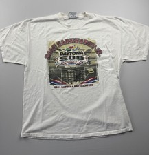 Vintage Dale Earnhardt Jr Daytona 500 Shirt Mens L White NASCAR Chase 2004 VTG