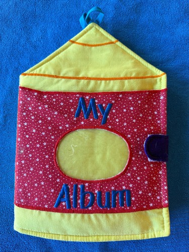 Baby Toddler Toy - My Album, 10 page Cloth Photo Book, Embroidered Colorful Soft