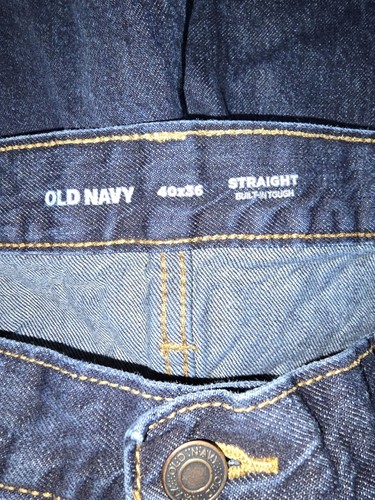 Old Navy Men's Straight Dark Wash Jeans Size: 40x36 - Picture 3 of 3