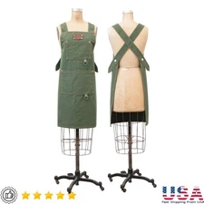 Cotton Kitchen Cross Back Apron W/ Pockets Perfect Cooking & Baking Gift New