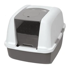 Catit Jumbo Hooded Litter Box With Easy Access And Odor Filter For Cats