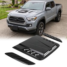 Carbon Fiber Front Hood Scoop Air Intake Vent Cover Trim For Toyota Tacoma Truck Carbon Fiber Front Hood Scoop Air Intake Vent Cover Trim For Toyota Tacoma Truck
