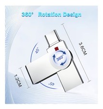 128 GB USB Flash Drive   Metal Pen Drive with Type-C  USB Swappa