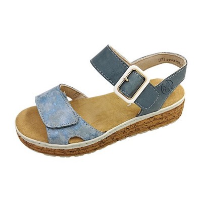 Rieker  Damenschuhe Sandalen Hoch Blau Freizeit