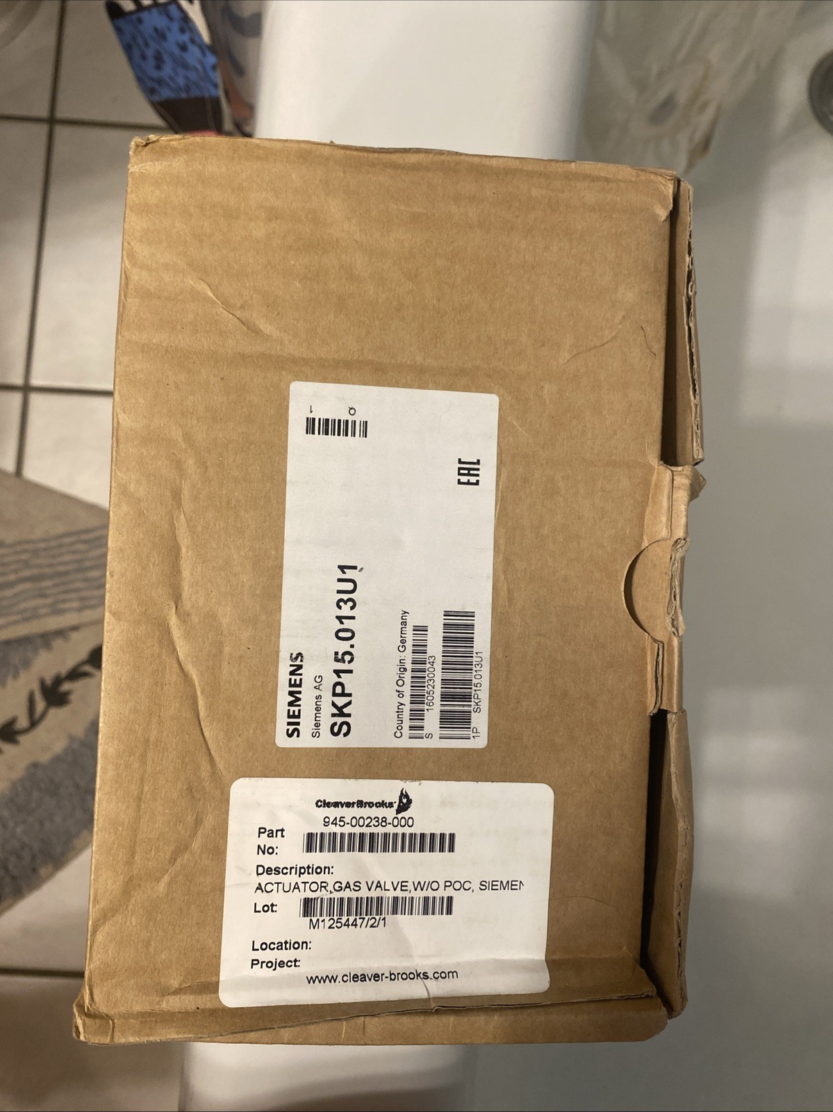 CLEAVER BROOKS 945-00238-000 / VALVE ACTUATOR / NEW!!! / SHIPS FROM USA🇺🇸