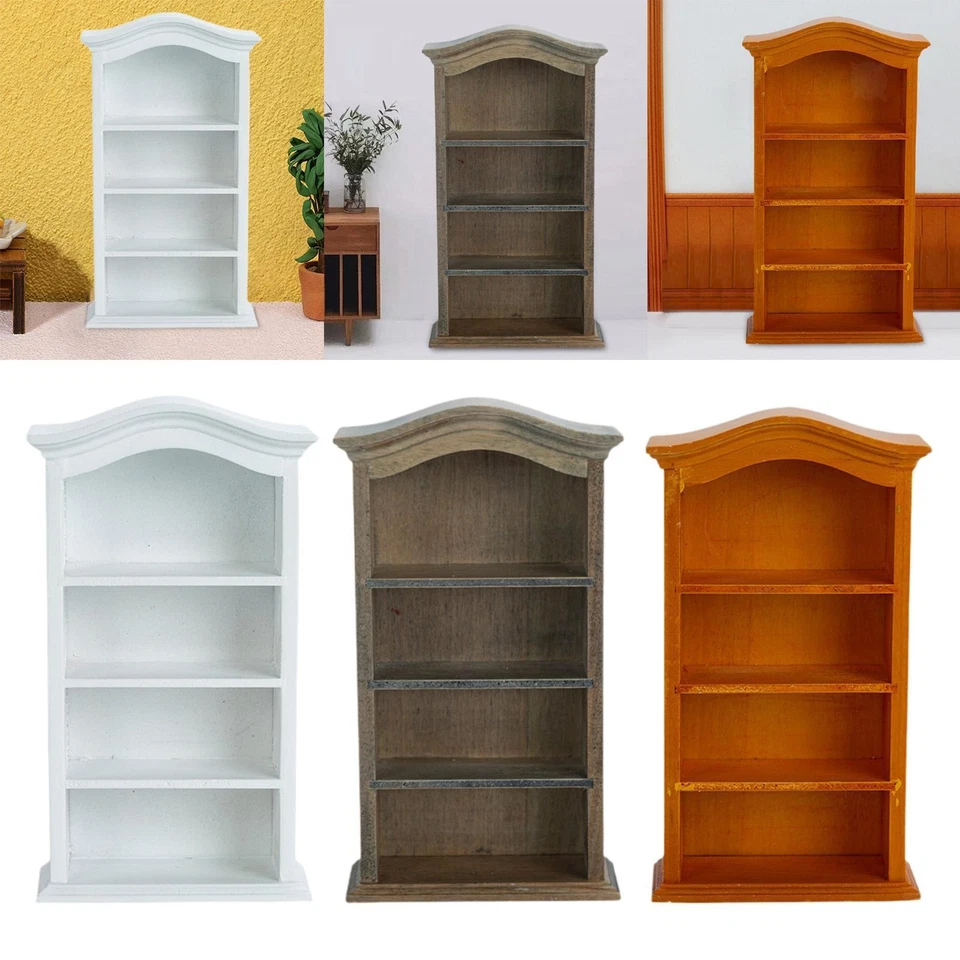 Bibliothèque miniature pour maison de poupée, échelle 1:12 et 1:6, étagère - Photo 1/1
