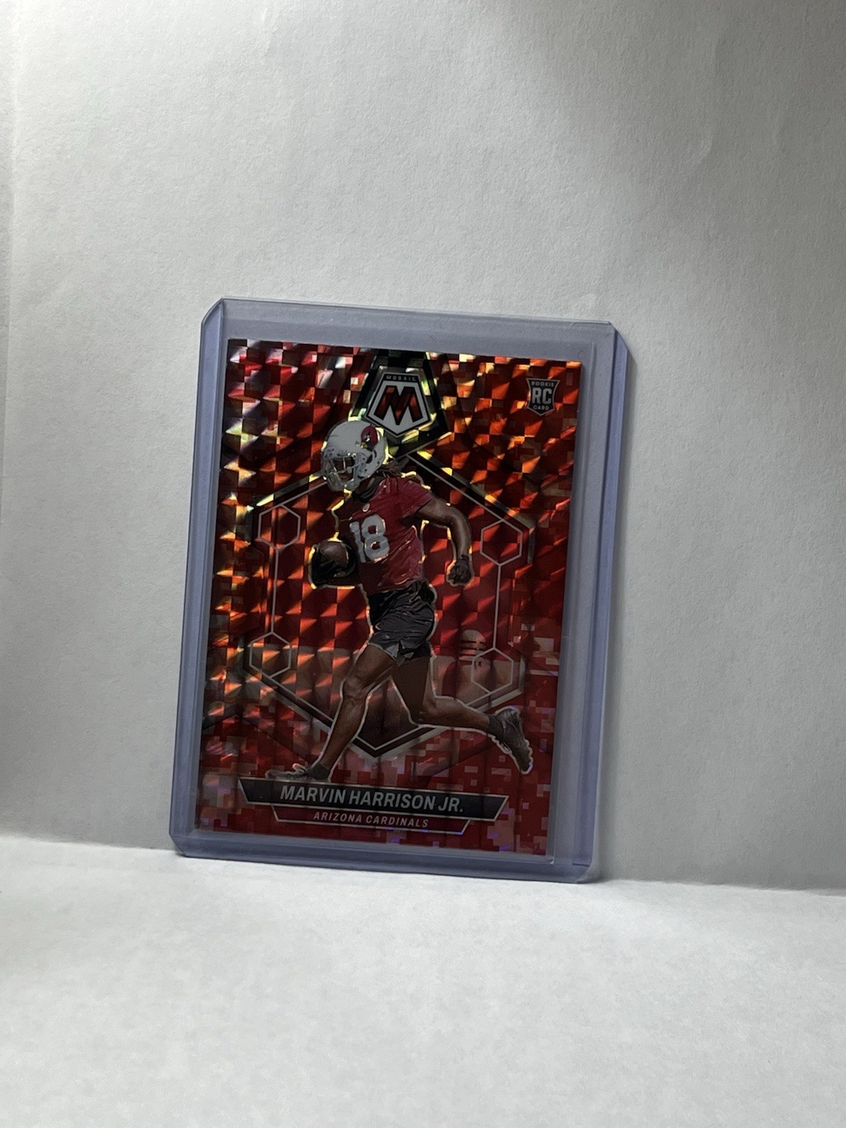 2024 Mosaic Marvin Harrison Jr. RC Camo Red Prizm Rookie #304 Cardinals