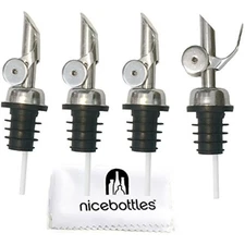 Perfect pour weighted stainless steel pourer, pack of 100