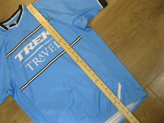 Men's M Bontrager Trek Travel Cycling Shirt Jersey 1/2 Zip Blue Bicycle Bike - Image 3 of 4