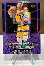 Luka Doncic 2024-25 Obsidian Atomic Initials Purple /75 LA Lakers  