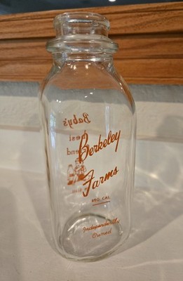BERKELEY FARMS Vintage MILK DAIRY One-Pint Bottle (Bay Area, CA) 