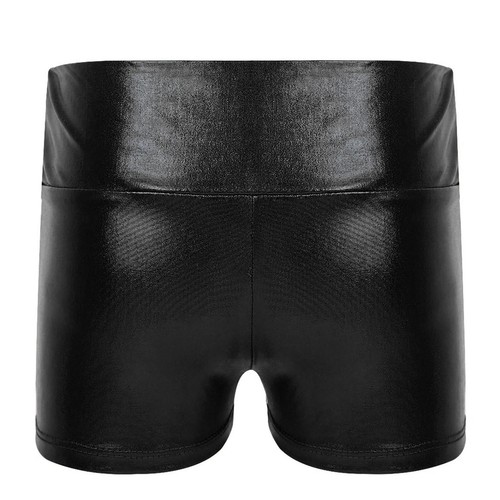 Kids Girls Bottoms Workout Boyshort Shiny Dance Shorts Elastics Waistband Gym - Picture 96 of 112