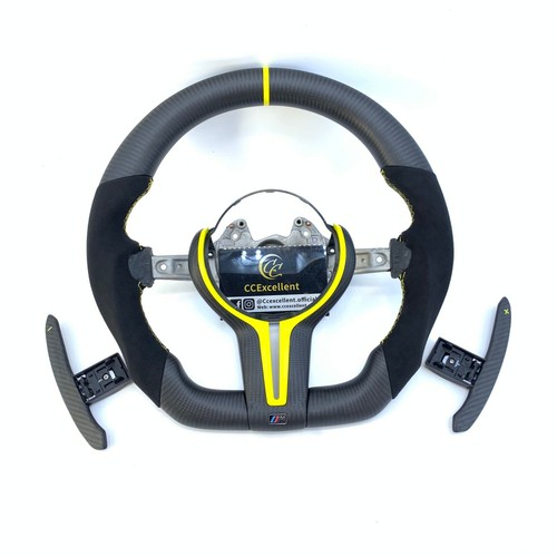 For BMW M2 F87 M3 F80 M4 F82 F83 M5 F10 F30 Matte Carbon Fiber Steering Wheel - Picture 1 of 9