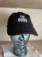 The Boss NPD Powered Black White Embroidered Adjustable Baseball Hat