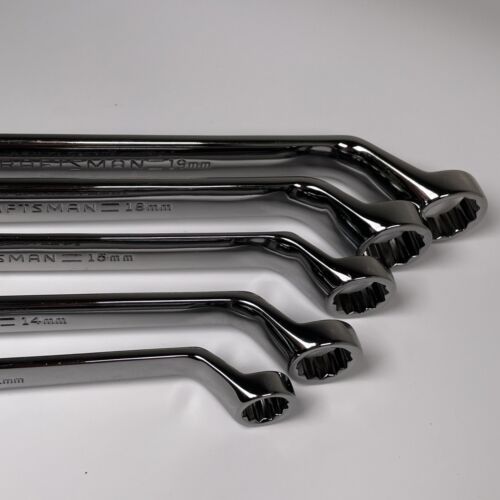 USA Craftsman professional full polish 5pc Metric offset box wrench set 19-10mm - Picture 4 of 22