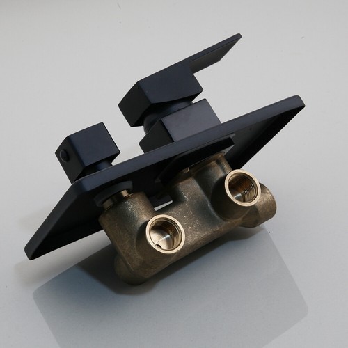 16" Bathroom Shower Faucet Set Square Rain Shower Heads Mixer Waterfall Tub Tap - Picture 10 of 12