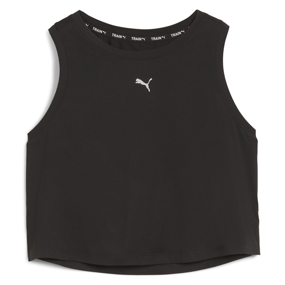 Puma Cloudspun Crew Neck Athletic Tank Top for Women in Black