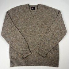 Vintage 70s Robert Bruce Pullover Wool Sweater Brown Women's XL Made In USA