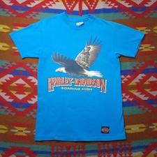 VTG 1989 HARLEY DAVIDSON Soaring High Flying Eagle T Shirt Sz M Single Stitch