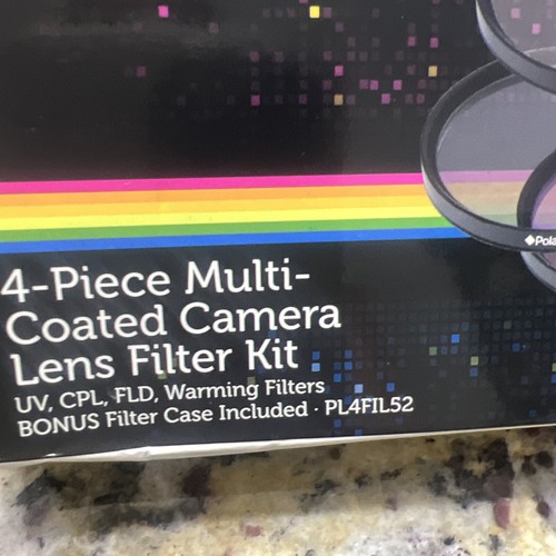 Polaroid 52mm 4-Piece Multi Coated Lens Filter Kit UV,CPL,FDL,WARMING W/CASE - Picture 3 of 6