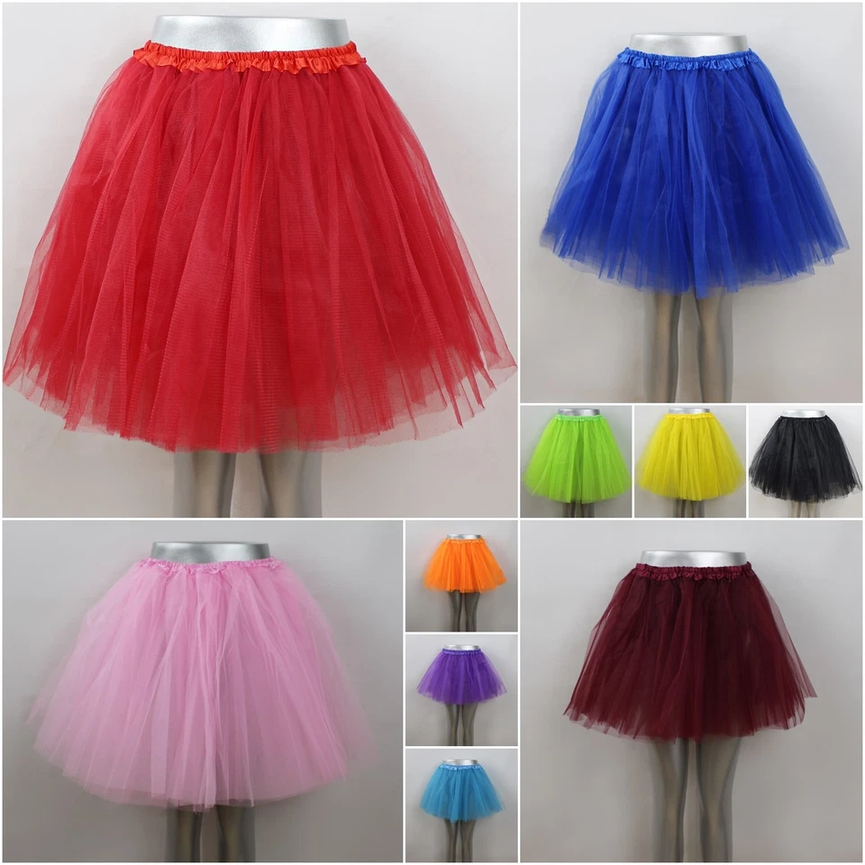 NO-NAME Tütü Tutu Ballettrock Tüllrock Petticoat Rock Ballett Karneval Fasching Kostüm