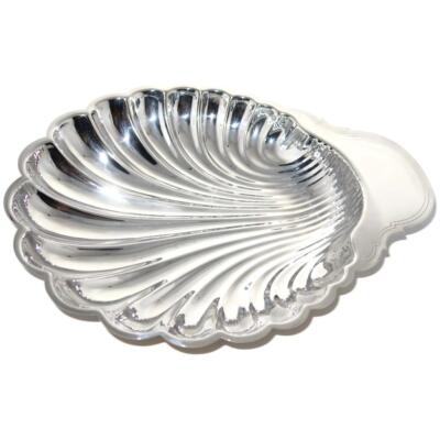 Christofle Silverplate FLEURON Clam Shell Serving Dish, 8