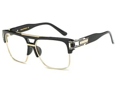 Square Aviator Large Fashion Sunglasses For Men Women Goggle Alloy Frame Glasses