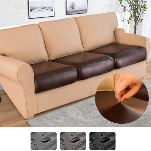 PU Leather Sofa Seat Cushion Cover Waterproof Replacement Chair Couch