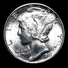 1941-D Mercury Dime Silver  ---- Gem BU FB Coin ---- #233Z