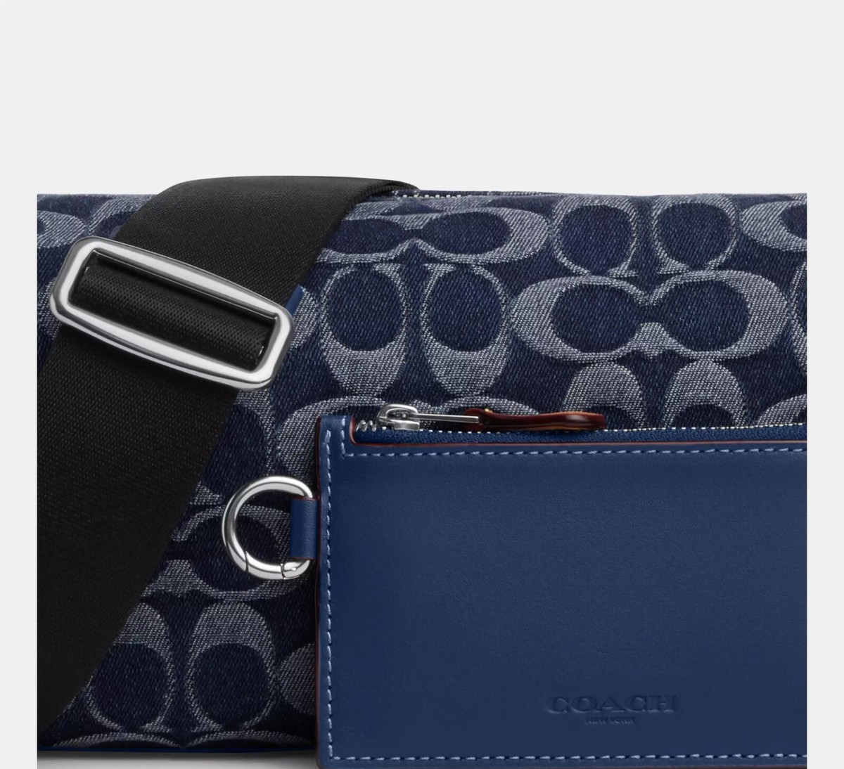 NWT Coach Men's Axel Crossbody Bag In Signature Denim CY892