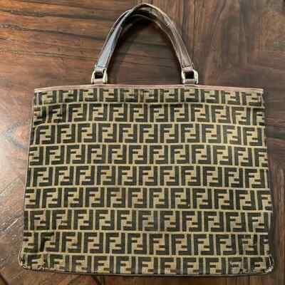 Authentic Vintage Fendi Zippered Tote