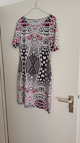 klassisches Emilio Pucci Etui-Kleid schwarz weiss Seidenjersey Seide 36 - Bild 2 von 3