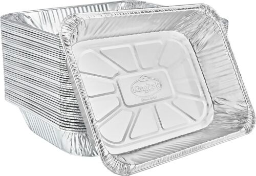 Extra Heavy Duty Disposable Foil Pans For Baking (100 Pack) Roasting & Chafing
