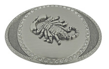 Scorpion Belt Buckles Vintage Men Silver Metal Zodiac Sign Western Cowboy Rodeo