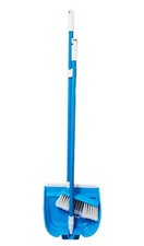 Long Handled Dustpan Brush Set Foldable Dust Pan Handle Broom Upright Sweeper