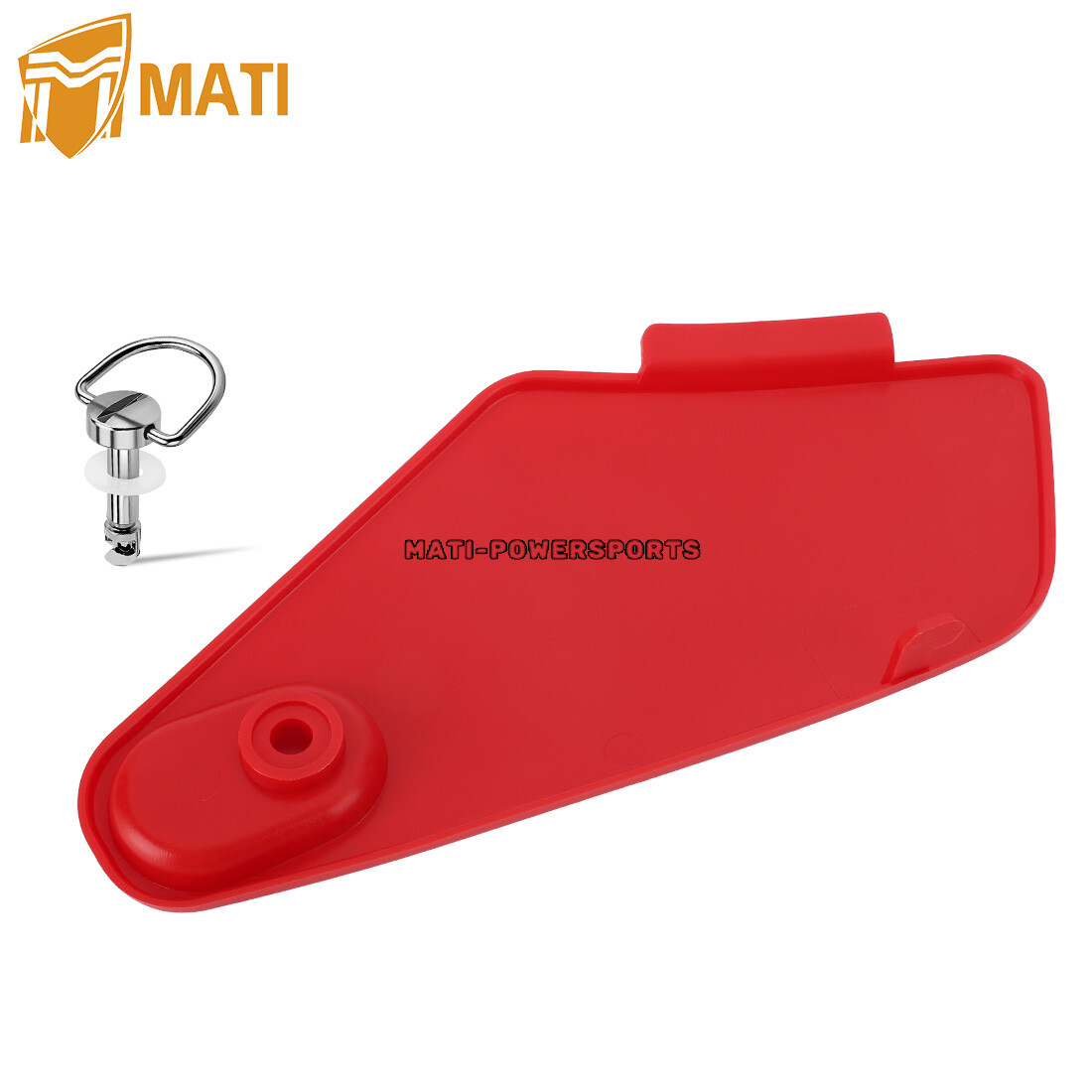 Red Storage Box Lid Cover & Stud Lock Pin For Honda Rancher 350