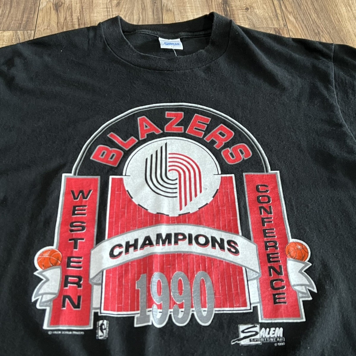 Vintage Salem Sportswear Portland Trail Blazers 1990 NBA Finals T 